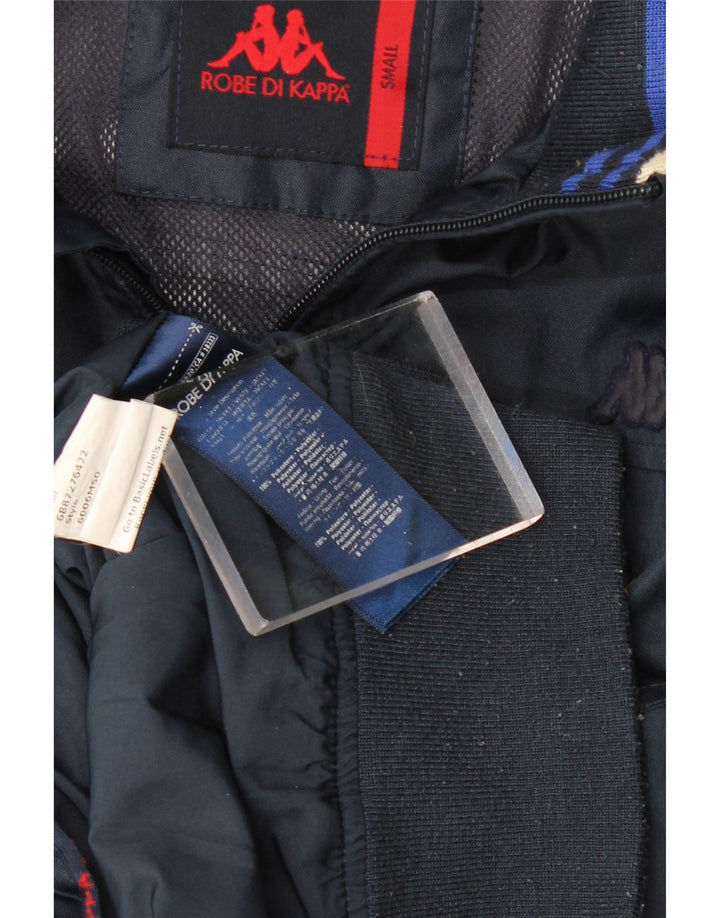 KAPPA Womens Oversized Bomber Jacket UK 10 Small Navy Blue Polyester