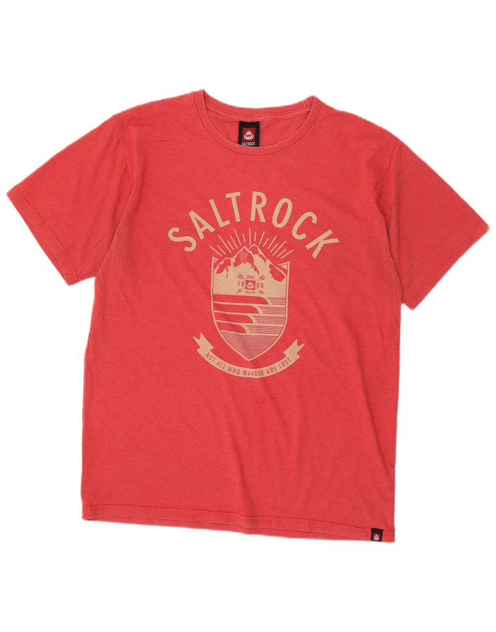 Saltrock Mens Graphic T-Shirt Top Large Pink
