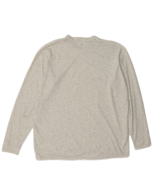 Patagonia Mens Top Long Sleeve Large Grey Flecked Polyester