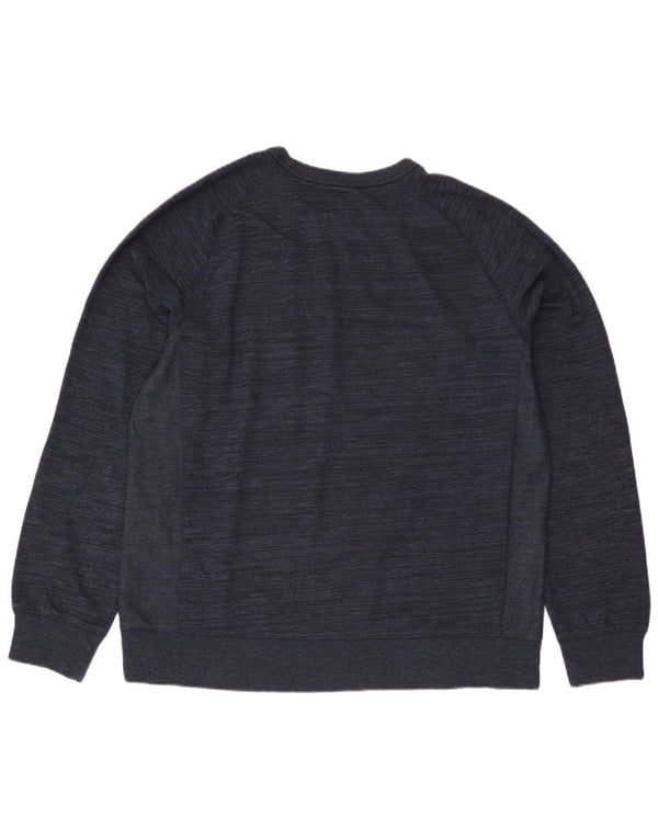 Champion Mens Sweatshirt Jumper 2XL Navy Blue Flecked Cotton