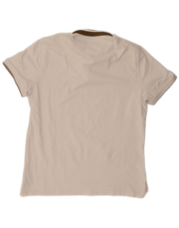 MASSIMO DUTTI Mens Casual Fit Polo Shirt XL White