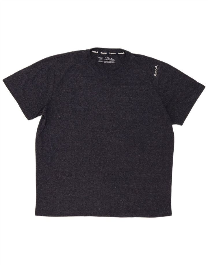 Reebok Mens T-Shirt Top XL Grey Flecked Polyester