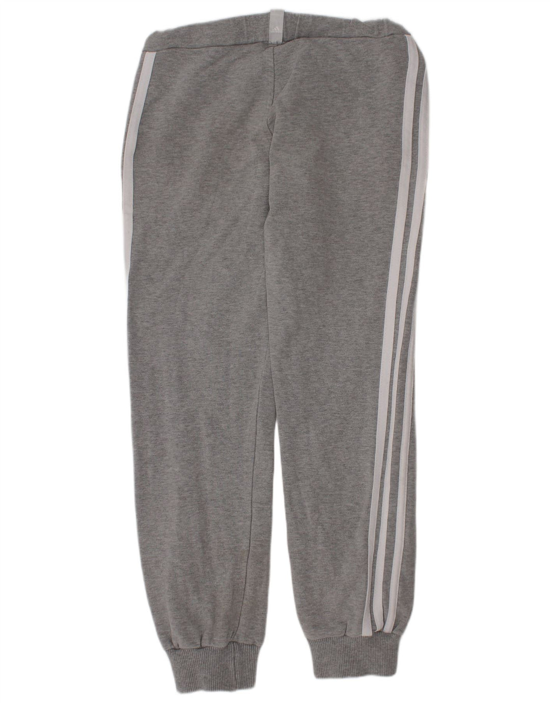 Adidas Girls Tracksuit Trousers Joggers 7-8 Years Grey Cotton