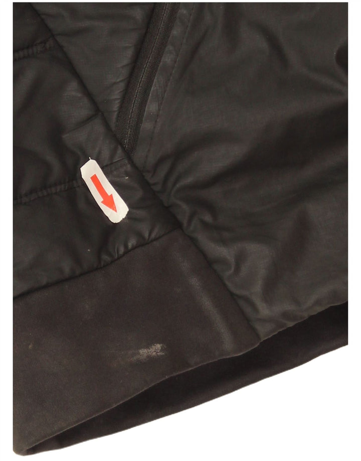 Nike Mens Hooded Padded Jacket UK 44 2XL Black Polyester