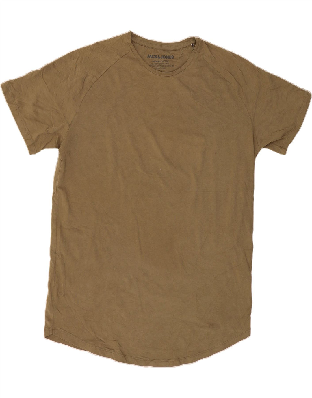 JACK & JONES Mens T-Shirt Top XL Khaki Vintage Jack & Jones and Second-Hand Jack & Jones from Messina Hembry 