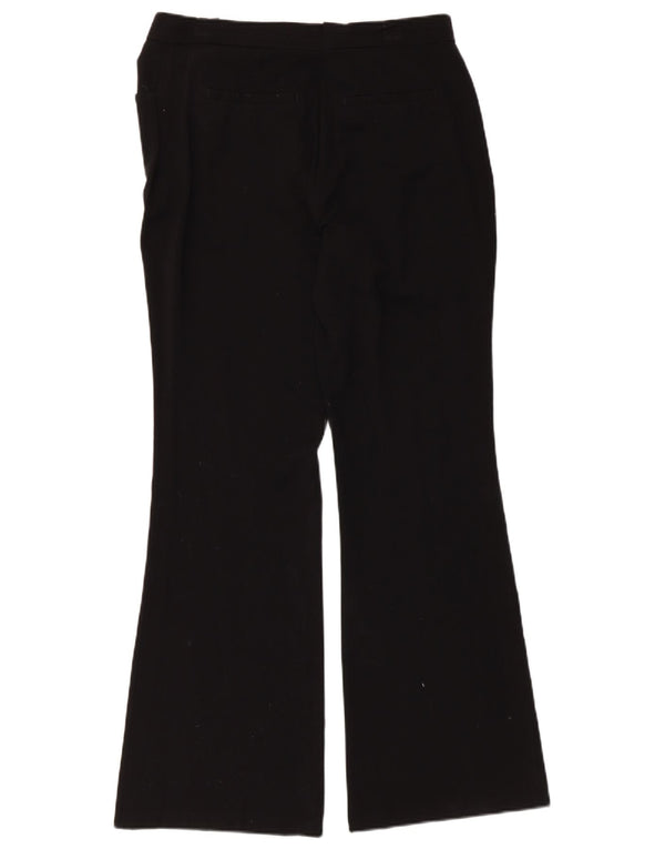 Marks & Spencer Womens Flare Suit Trousers UK 14 Large W30 L30 Black