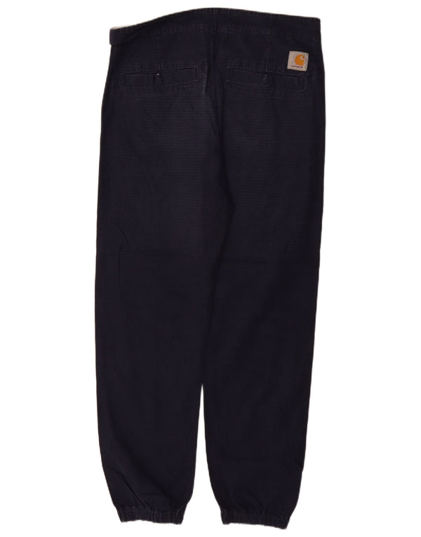 CARHARTT Mens Joggers Chino Trousers Medium W32 L29 Navy Blue Cotton