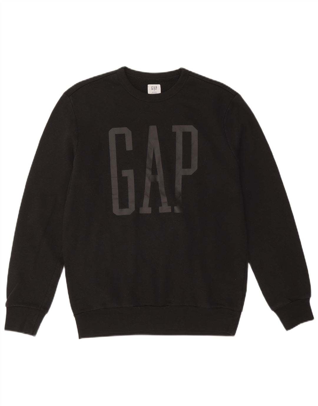 GAP Mens Graphic Sweatshirt Jumper Small Black Cotton