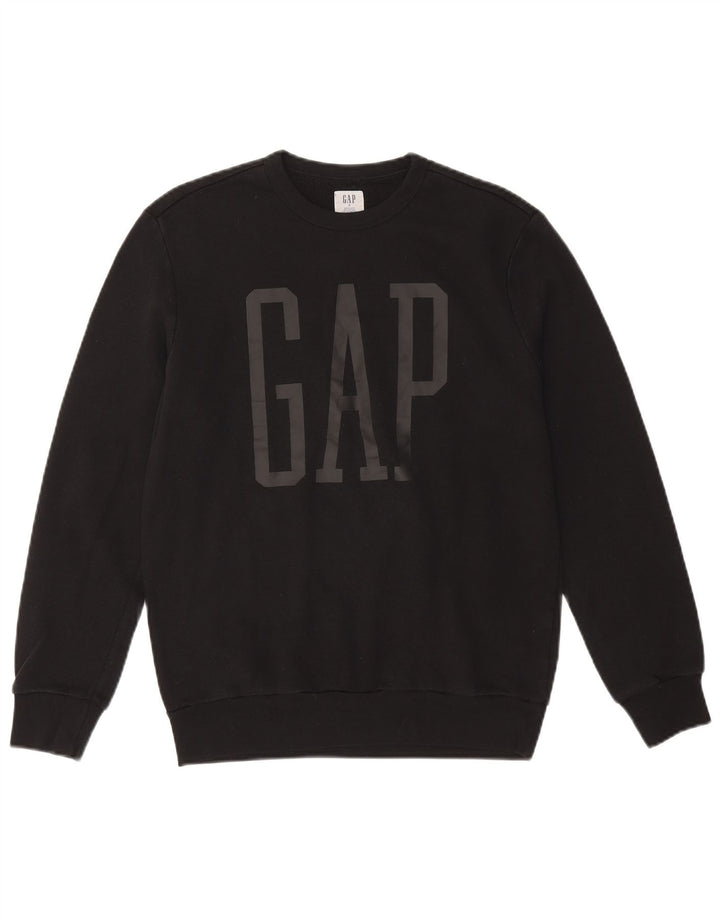 GAP Mens Graphic Sweatshirt Jumper Small Black Cotton