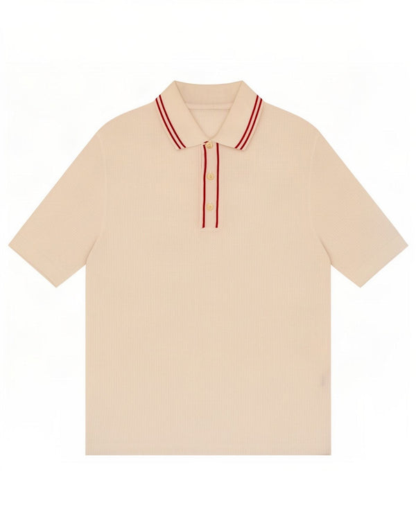 Vintage Mens See Through Polo Shirt Small White