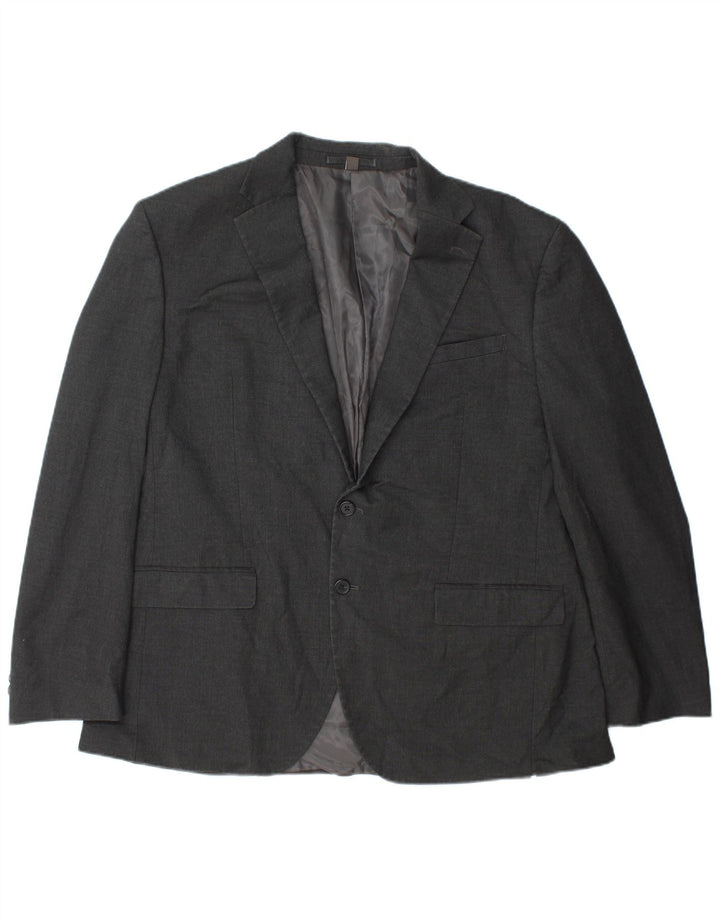 Marks & Spencer Mens 2 Button Regular Fit Blazer Jacket Size 44 XL Grey