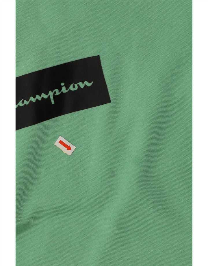CHAMPION Mens Graphic Hoodie Jumper XL Green