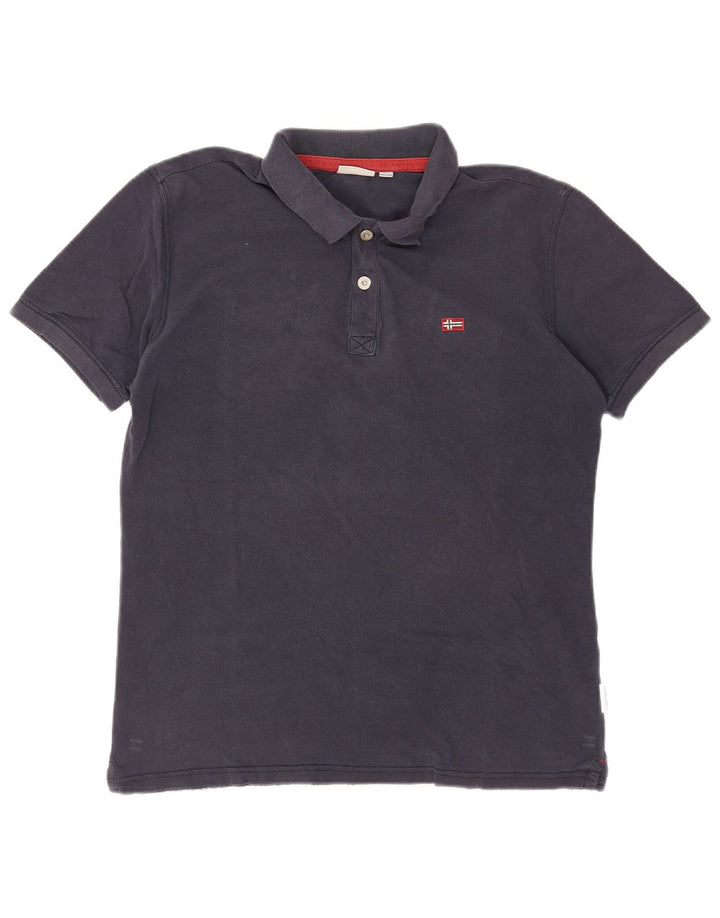 Napapijri Mens Polo Shirt Large Navy Blue