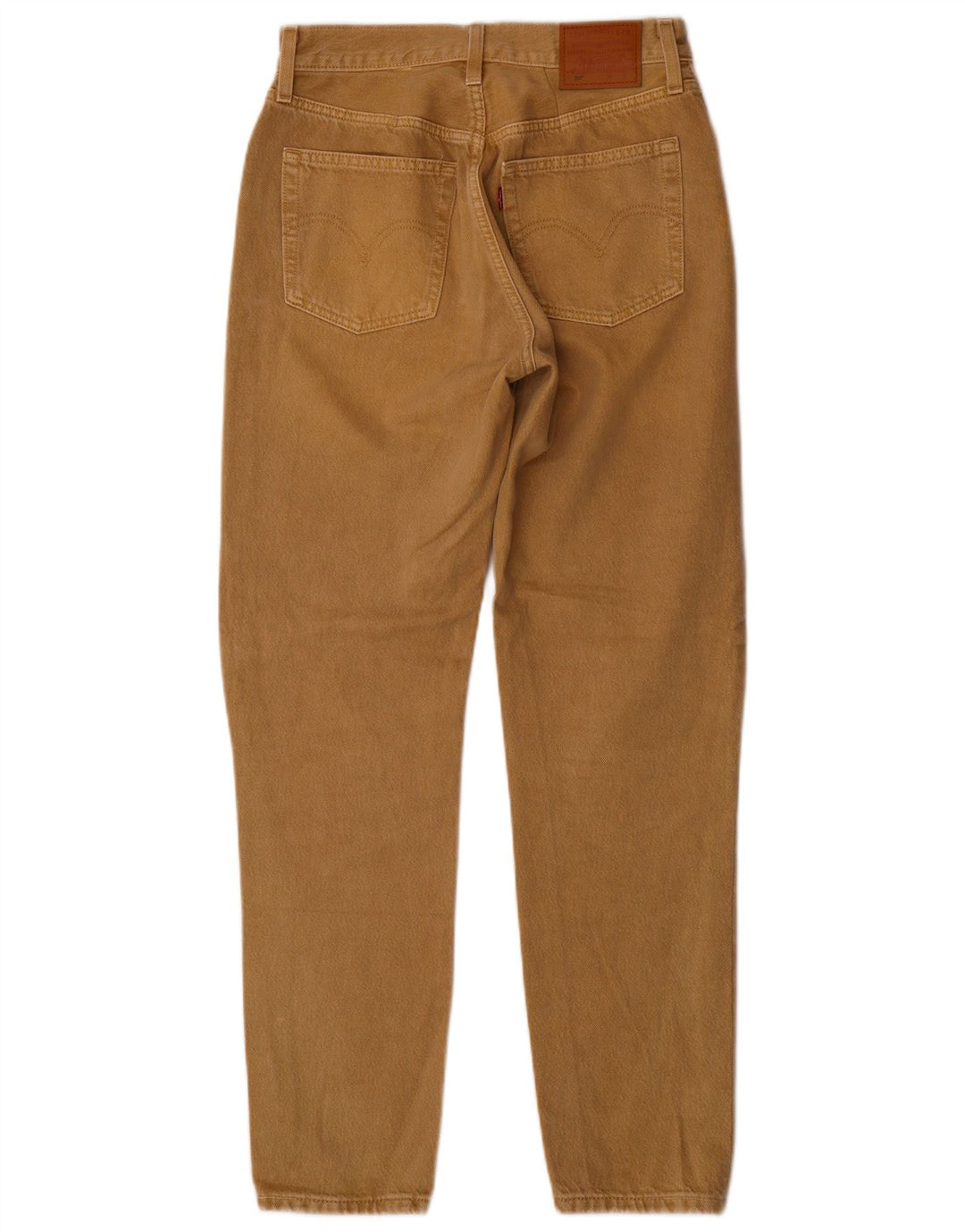 LEVI'S Womens 501 High Waist Casual Trousers W27 L30 Brown Cotton