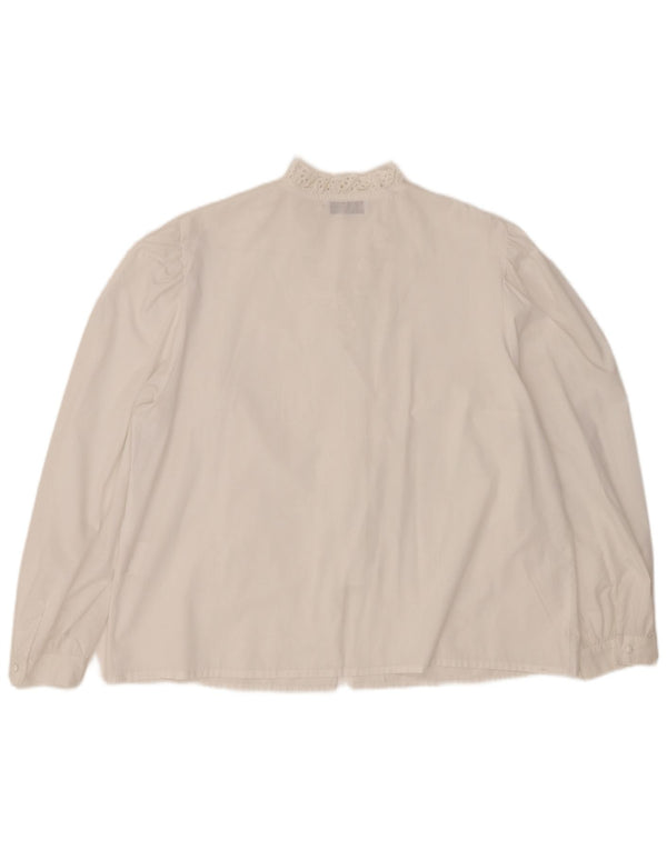 Lisa Tossa Womens Shirt Blouse IT 48 XL White Polyester