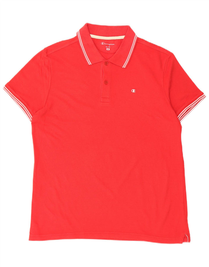 CHAMPION Mens Easy Fit Polo Shirt Medium Red