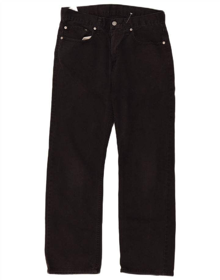 LEVI'S Mens 514 Straight Jeans W32 L30 Black Cotton