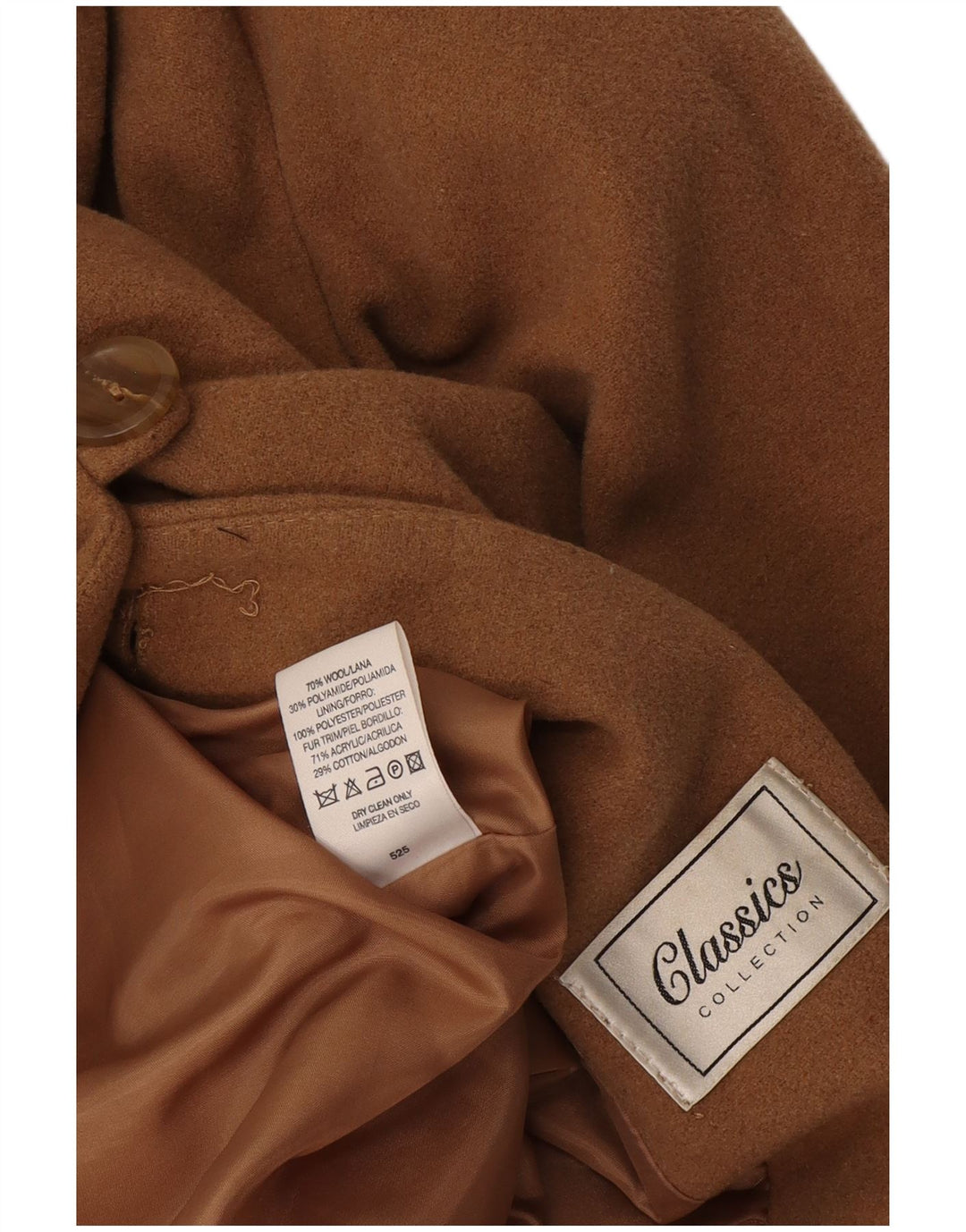 St. Bernard Womens Overcoat UK 14 Large Beige Wool