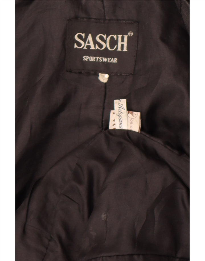 Sasch Womens Leather Jacket UK 14 Large Black Leather