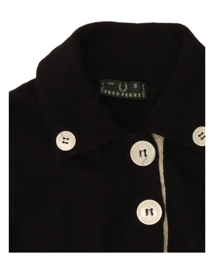 FRED PERRY Womens Polo Shirt UK 10 Small Black