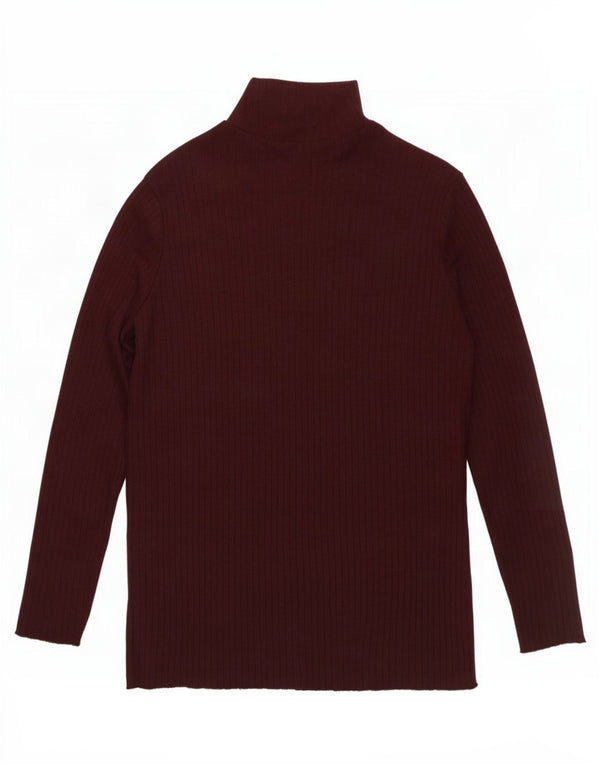 Zara Womens Top Long Sleeve UK 16 Large Brown Polyester