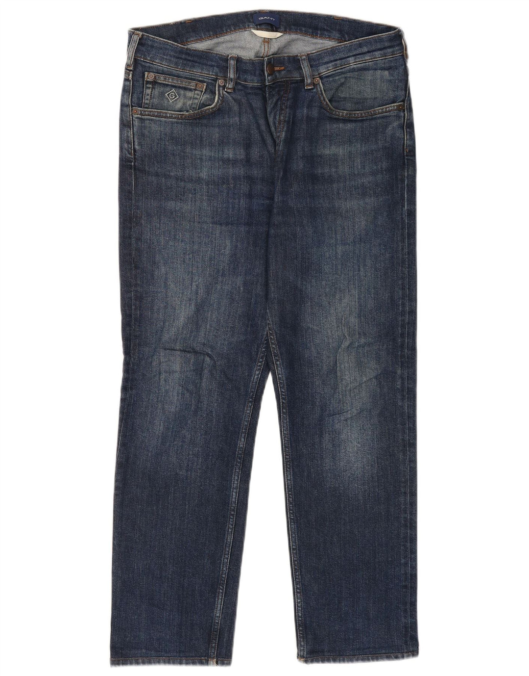 Gant Mens Straight Jeans W32 L30 Blue Cotton