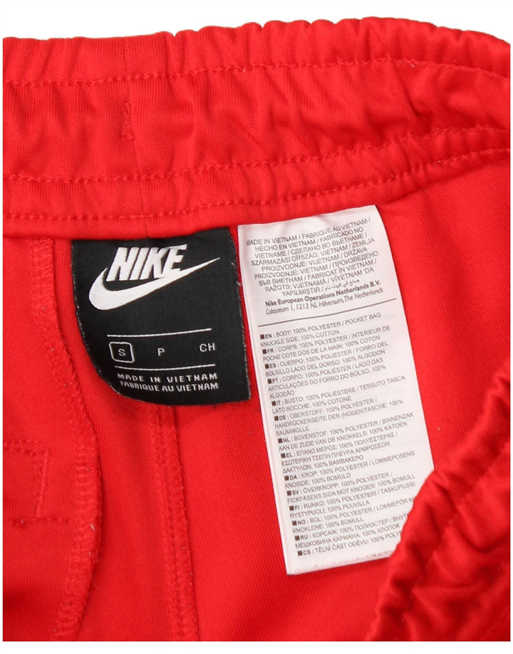 Nike Mens Tracksuit Trousers Joggers Small  Red Colourblock Polyester