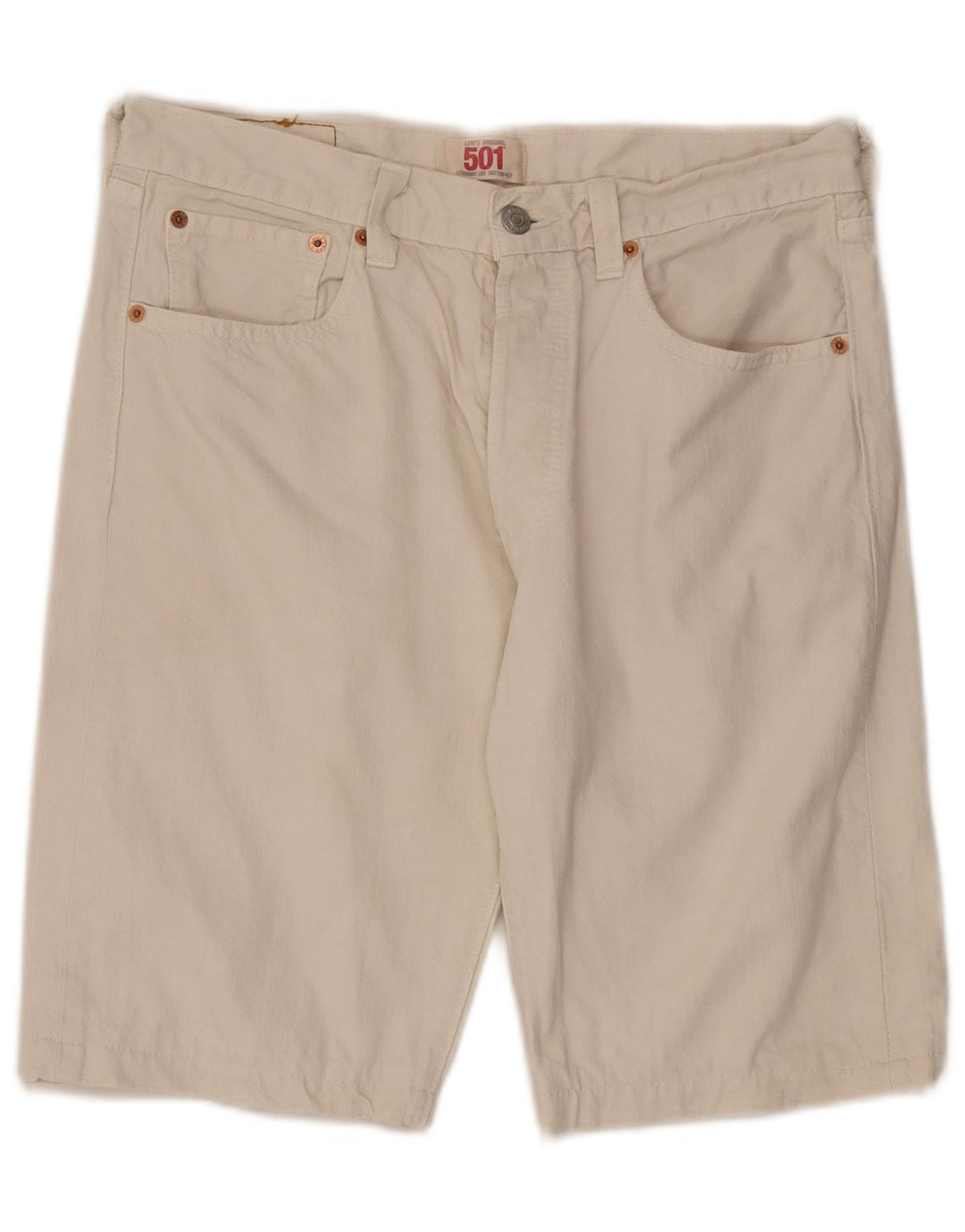 Levi's Mens 501 Denim Shorts W33 Medium White Cotton