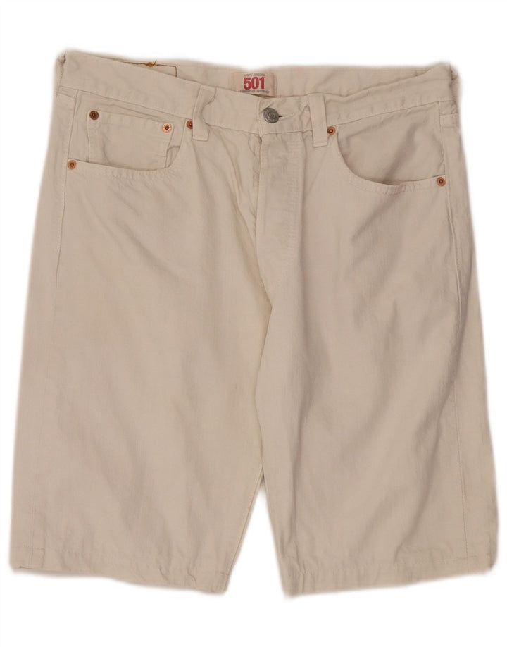 Levi's Mens 501 Denim Shorts W33 Medium White Cotton