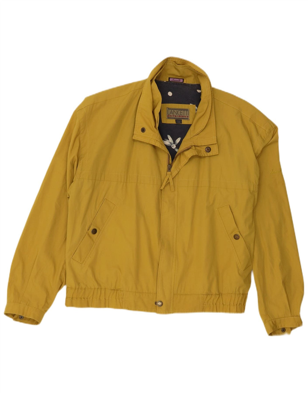 Lancetti Mens Bomber Jacket IT 52 XL Yellow