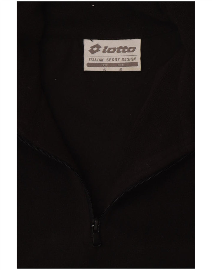 LOTTO Womens Zip Neck Fleece Jumper Small Black