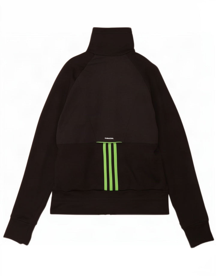 Adidas Womens Climacool Tracksuit Top Jacket UK 14 Medium Black Colourblock