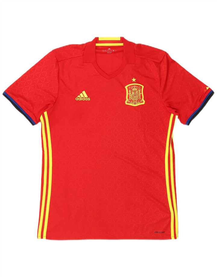 Adidas Mens Climacool T-Shirt Top Medium Red Polyester