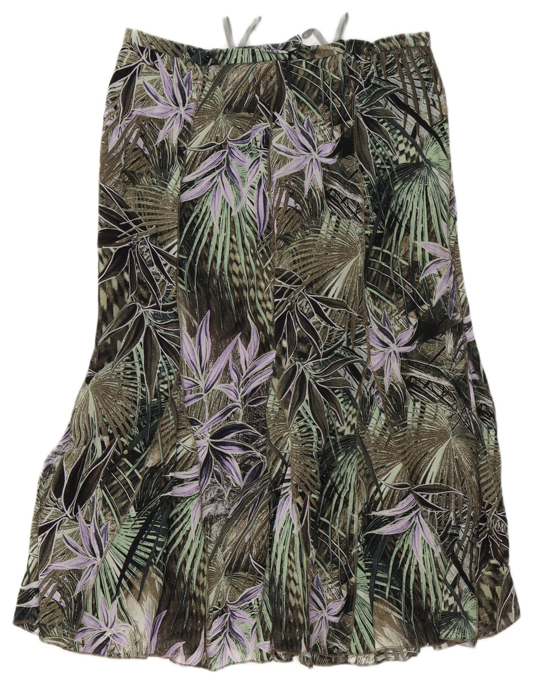 GELCO Womens High Waist Trumpet Skirt UK 16 Large W32  Green Floral