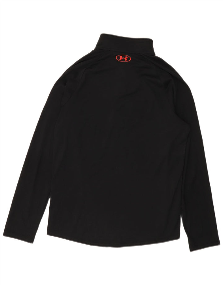 Under Armour Mens Zip Neck Pullover Tracksuit Top Small Black Camouflage