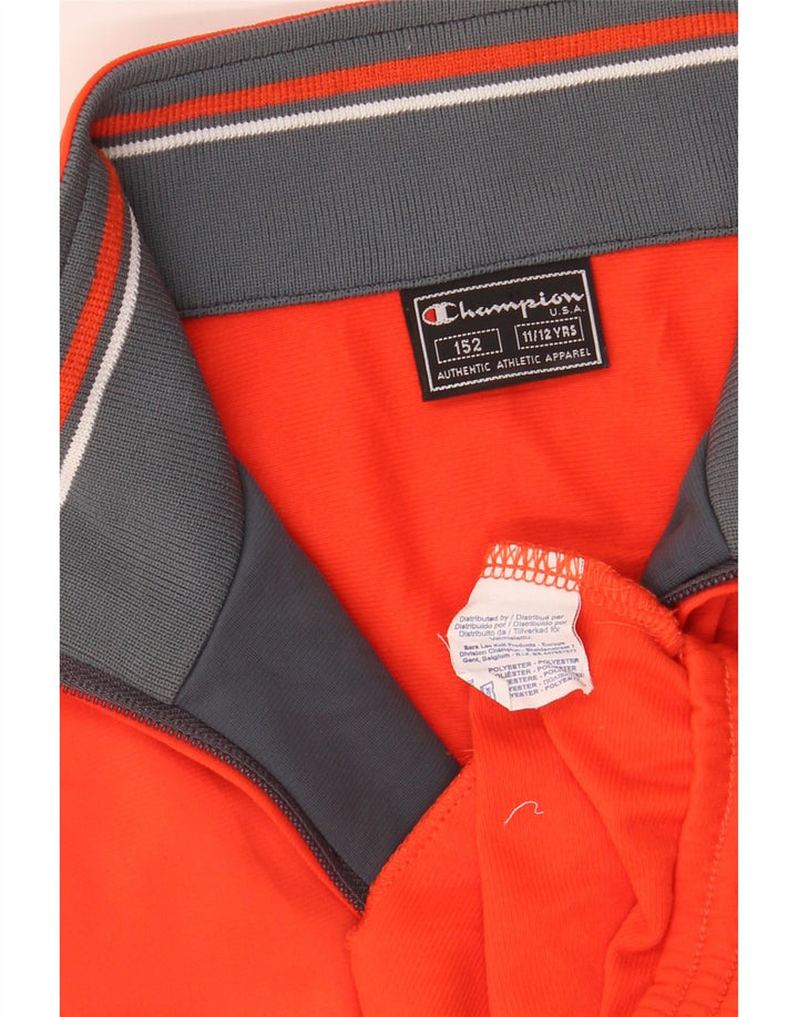 Champion Boys Tracksuit Top Jacket 11-12 Years Orange Polyester