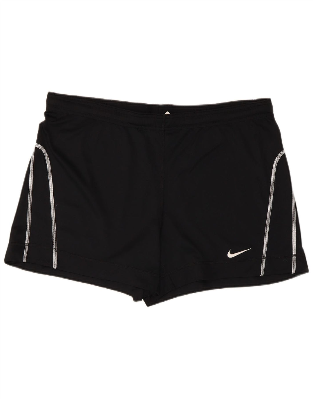 NIKE Womens Dri Fit Sport Shorts UK 16/18 Large  Black Polyester