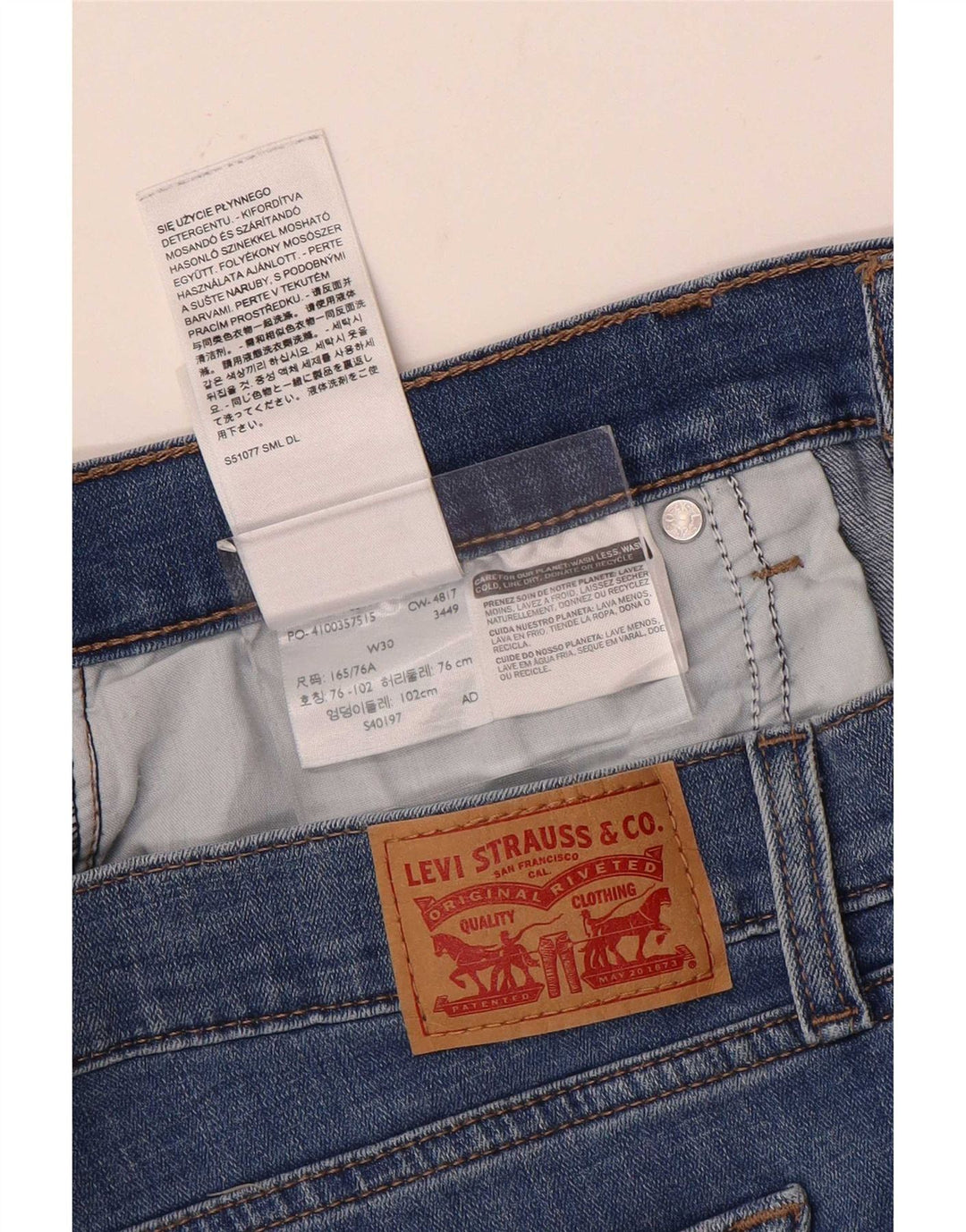 Levi's Womens Denim Shorts W30 Medium Blue Cotton