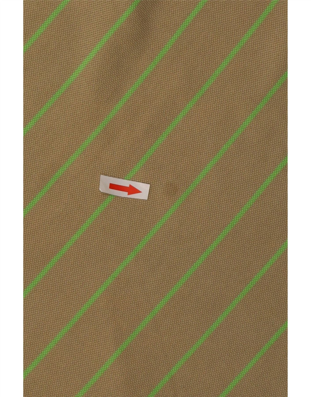 Nike Mens Polo Shirt Medium Khaki Striped Cotton