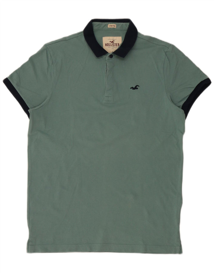 HOLLISTER Mens Polo Shirt Large Green