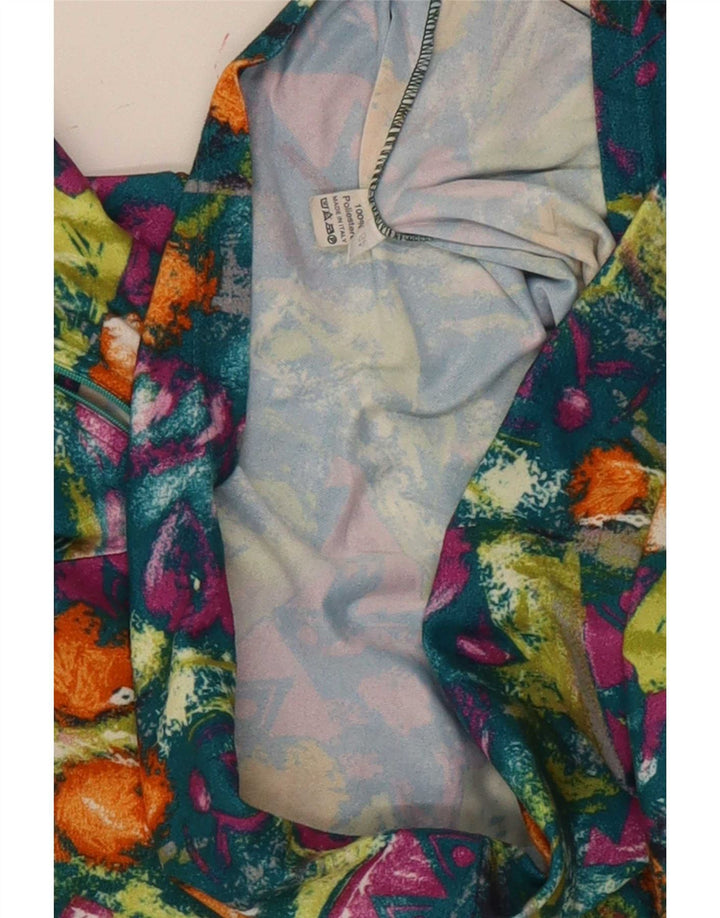 Vintage Womens Abstract Pattern Top Long Sleeve IT 48 XL Multicoloured