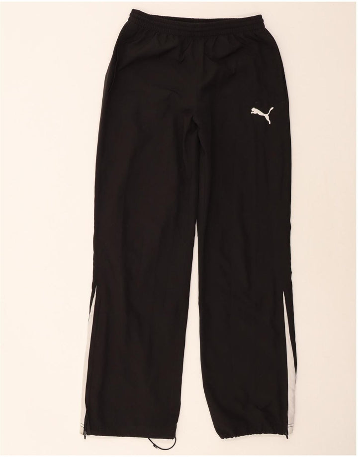 PUMA Boys Tracksuit Trousers 15-16 Years  Black Colourblock Polyester