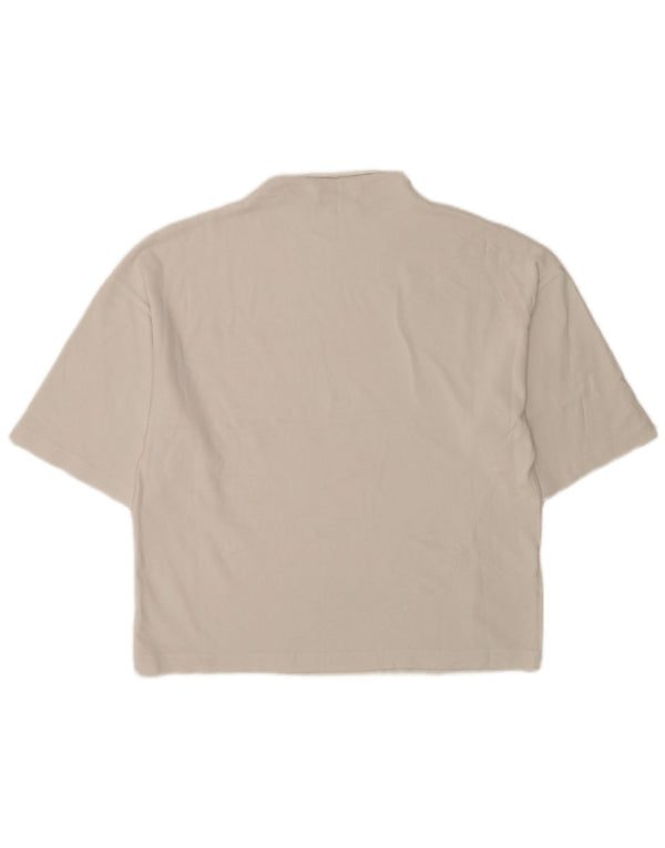 Zara Womens Oversized T-Shirt Top UK 10 Small White Cotton