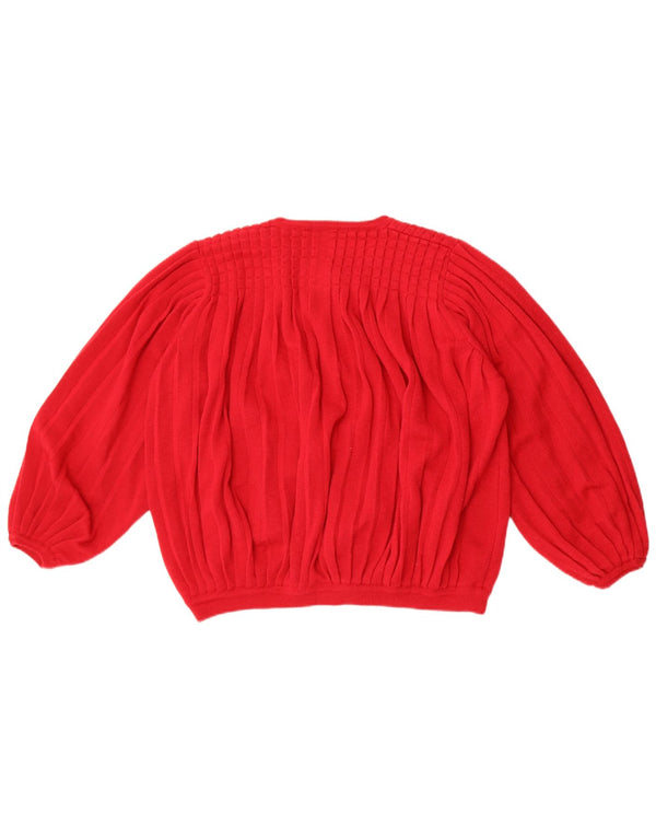 The Castle Collection Womens Oversized Cardigan Sweater UK 14 Medium Red