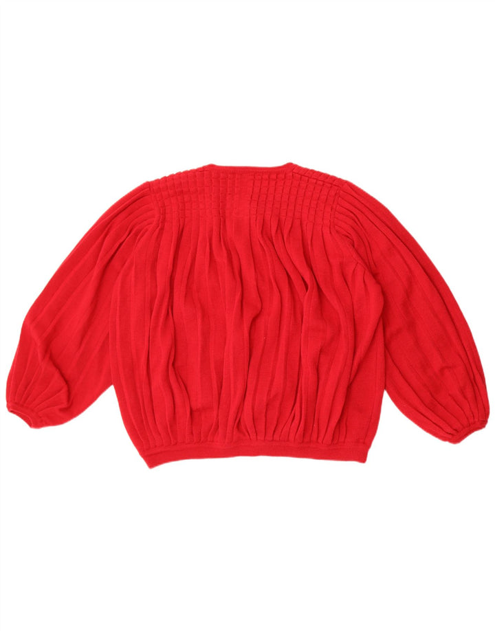 The Castle Collection Womens Oversized Cardigan Sweater UK 14 Medium Red