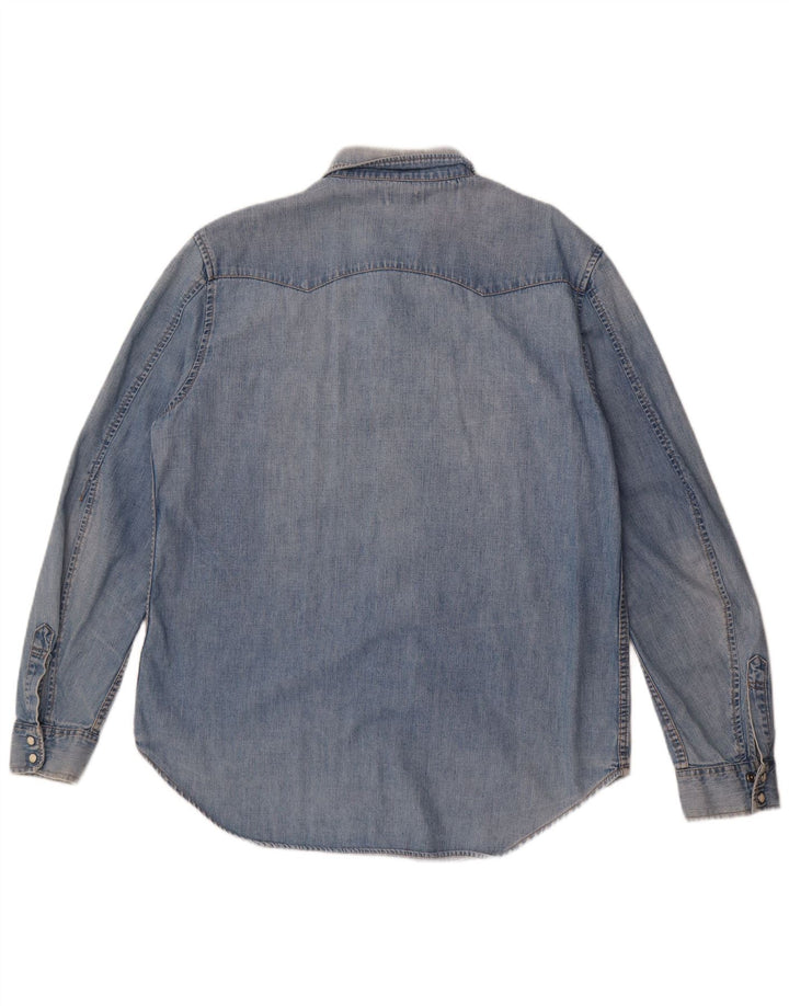 Levi's Mens Denim Shirt Large Blue Cotton