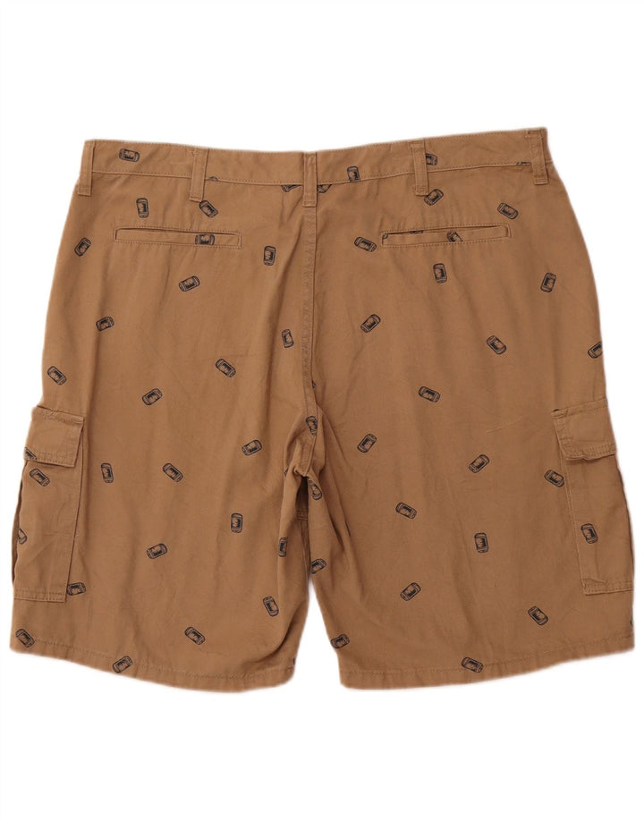 WRANGLER Mens Graphic Cargo Shorts W40 XL Brown Cotton