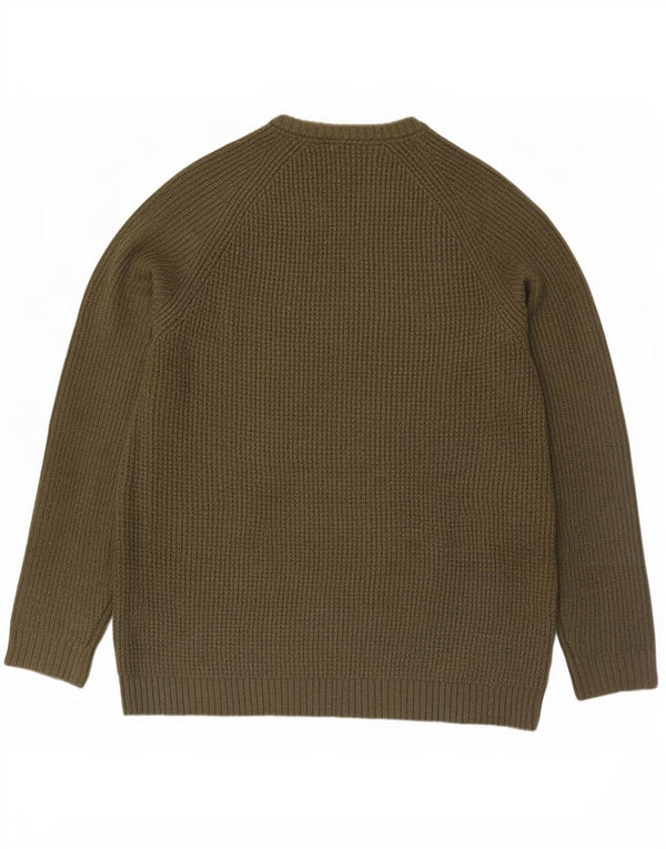 Fat Face Mens Tall Crew Neck Jumper Sweater 3XL Khaki Acrylic