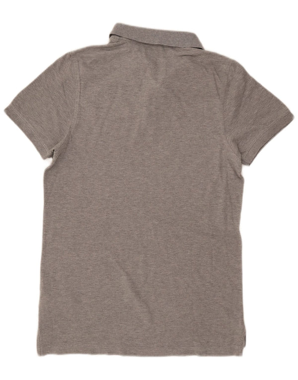 Tommy Hilfiger Mens Slim Fit Polo Shirt Large Grey Cotton