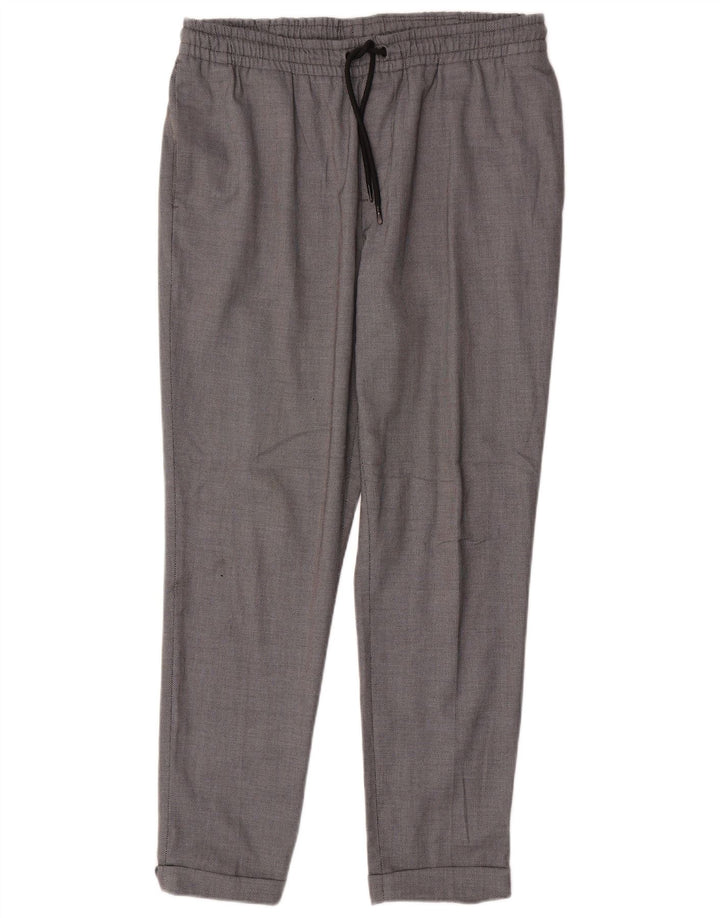 Zara Womens Slim Chino Trousers Large W32 L28 Grey Polyester
